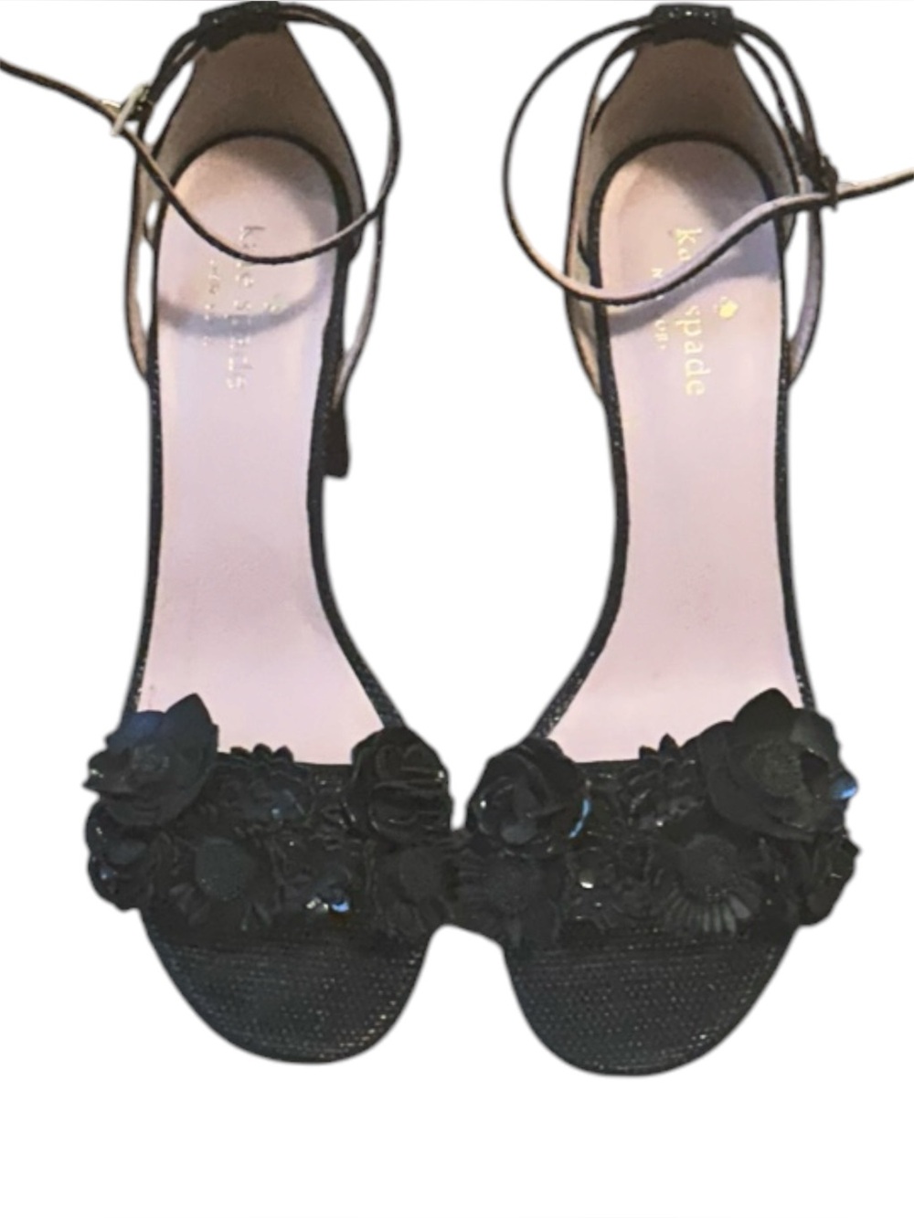 Kate Spade Obelia Floral Appliqué Block Heel sz. 9 - Picture 2 of 5